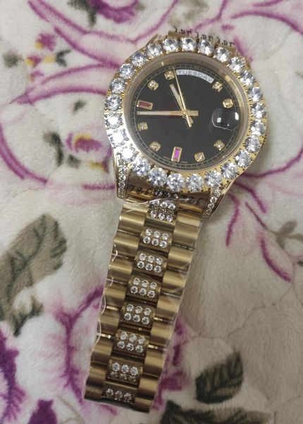 men watch automatic mechanical movement 43mm 228349 116300 sapphire full iced vs bigger diamond stainless steel bracelet classic watch, Slivery;brown
men watch automatic mechanical movement 43mm 228349 116300 sapphire full iced vs bigger diamond stainless steel bracelet classic watch, Slivery;brown