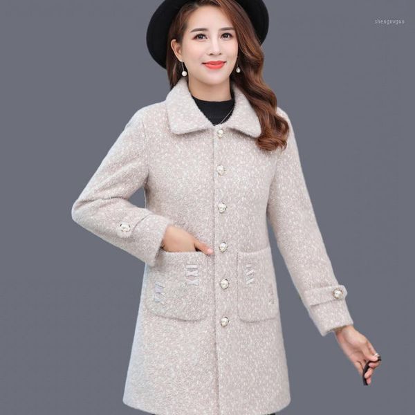 autumn winter mink velvet coat mid-long thick middle-aged women's korean style noble outerwear large size mother dress wool & blends, Black
autumn winter mink velvet coat mid-long thick middle-aged women's korean style noble outerwear large size mother dress wool & blends, Black