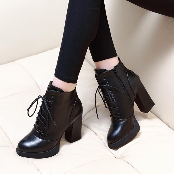 boots women casual business formal dress platform high heel shoes genuine leather boot pointed toe ankle botas chaussures, Black
boots women casual business formal dress platform high heel shoes genuine leather boot pointed toe ankle botas chaussures, Black
