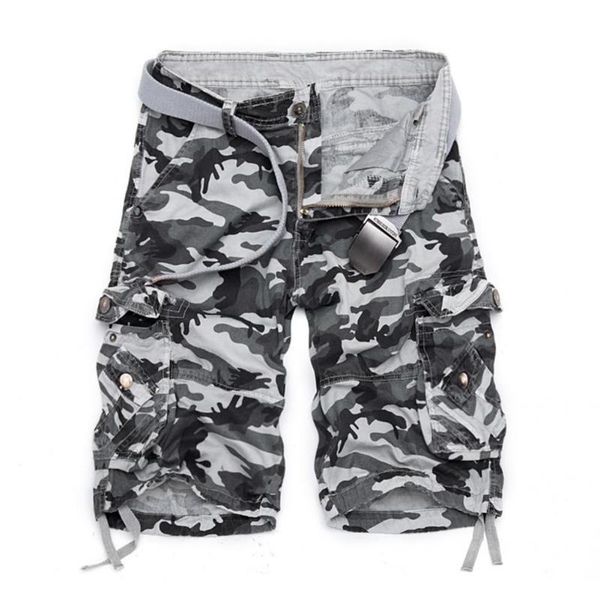 men's shorts soft trendy camouflage print men streetwear short pants zipper closure for sports, White;black
men's shorts soft trendy camouflage print men streetwear short pants zipper closure for sports, White;black