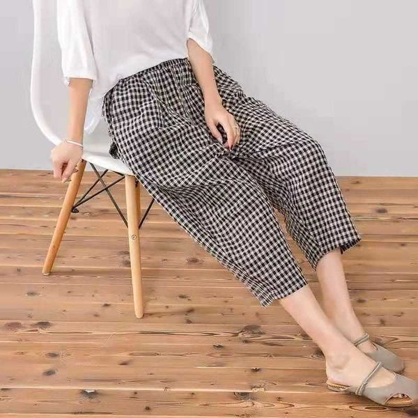 women's jumpsuits & rompers arrival summer women elastic waist ankle-length pants loose casual all-matched plaid cotton linen harem w01, Black;white
women's jumpsuits & rompers arrival summer women elastic waist ankle-length pants loose casual all-matched plaid cotton linen harem w01, Black;white