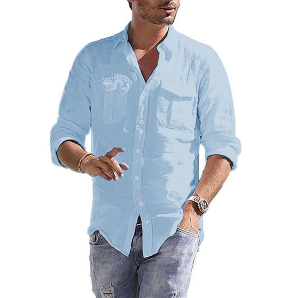 men's casual shirts baggy cotton and linen shirt chest pocket solid long sleeve blusa gothic single breasted design lapels, White;black
men's casual shirts baggy cotton and linen shirt chest pocket solid long sleeve blusa gothic single breasted design lapels, White;black