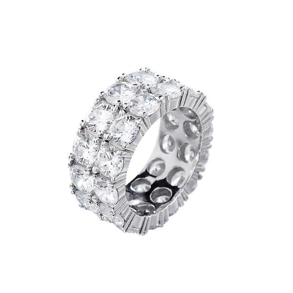 cluster rings double row zircon man ring 925 silver hip hop electroplating micro inlaid jewelry for men, Golden;silver
cluster rings double row zircon man ring 925 silver hip hop electroplating micro inlaid jewelry for men, Golden;silver