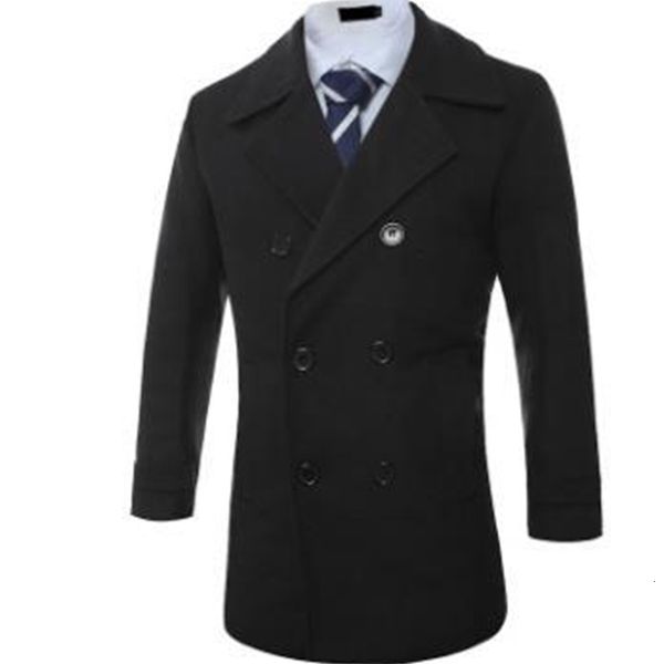 men's & wool blends gentlemen autumn winter slim fit coats men double breasted, Black
men's & wool blends gentlemen autumn winter slim fit coats men double breasted, Black