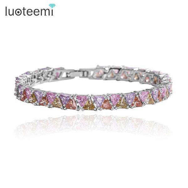 charm bracelets luoteemi selling jewelry bracelet triangle multicolor cz women wedding accessories female, Golden;silver
charm bracelets luoteemi selling jewelry bracelet triangle multicolor cz women wedding accessories female, Golden;silver