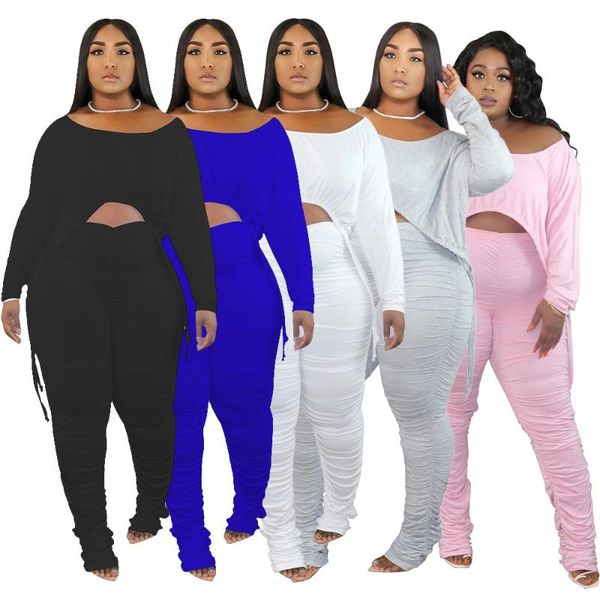 women's two piece pants casual loose full sleeve set women high waist shirring pleated outfits for and tracksuit h406, White
women's two piece pants casual loose full sleeve set women high waist shirring pleated outfits for and tracksuit h406, White