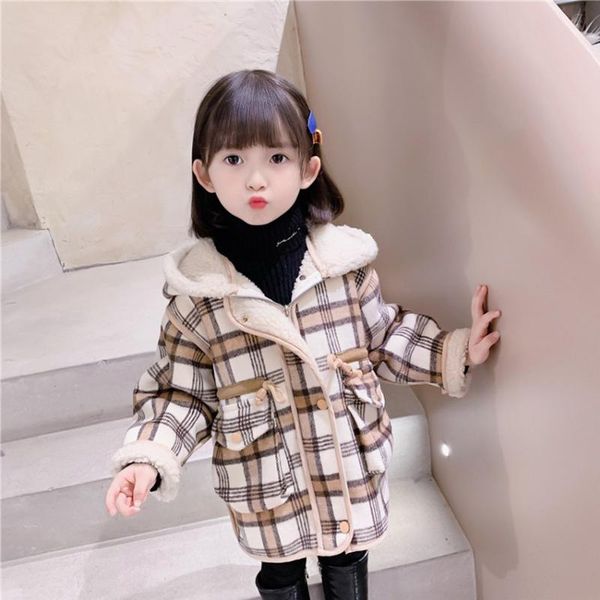 jackets children autumn winter girls coats outdoor warm plush kids hooded plaid outerwear student casual clothes fashion, Blue;gray
jackets children autumn winter girls coats outdoor warm plush kids hooded plaid outerwear student casual clothes fashion, Blue;gray