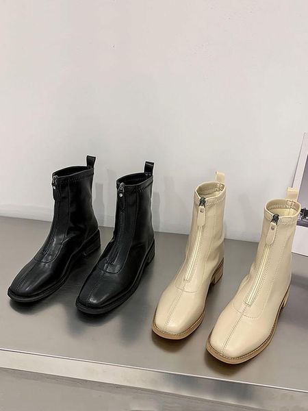 boots short women's shoes spring and autumn 2021 style zipper thick heel fashion retro for women, Black
boots short women's shoes spring and autumn 2021 style zipper thick heel fashion retro for women, Black