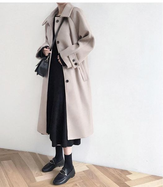 women's wool & blends obrix sweet casual spring female coat square collar full sleeve loose pockets single breasted for women, Black
women's wool & blends obrix sweet casual spring female coat square collar full sleeve loose pockets single breasted for women, Black