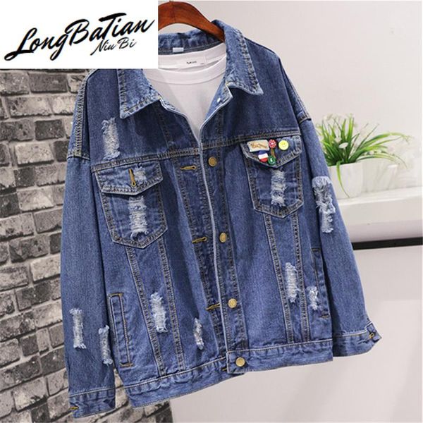 women's jackets vintage washed loose epaulet denim women spring autumn large size holes jeans jacket student coat outerwear mujer, Black;brown
women's jackets vintage washed loose epaulet denim women spring autumn large size holes jeans jacket student coat outerwear mujer, Black;brown