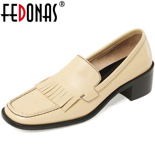 dress shoes fedonas retro women's shallow medium high heels pumps square toe for women genuine leather working party woman, Black
dress shoes fedonas retro women's shallow medium high heels pumps square toe for women genuine leather working party woman, Black