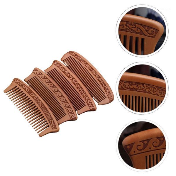 4pcs portable retro peach wood combs double-sided carving anti static hair brushes1, Silver
4pcs portable retro peach wood combs double-sided carving anti static hair brushes1, Silver