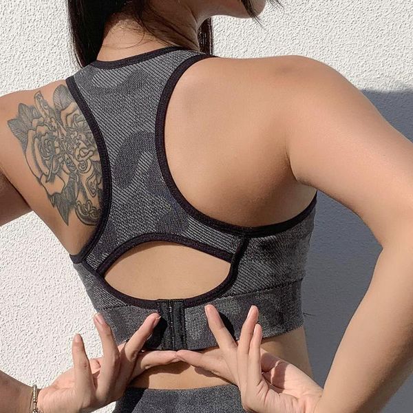 back buckle seamless sport bras for women camouflage colour printed shockproof yoga underwear nylon gym fitness tank outfit
back buckle seamless sport bras for women camouflage colour printed shockproof yoga underwear nylon gym fitness tank outfit