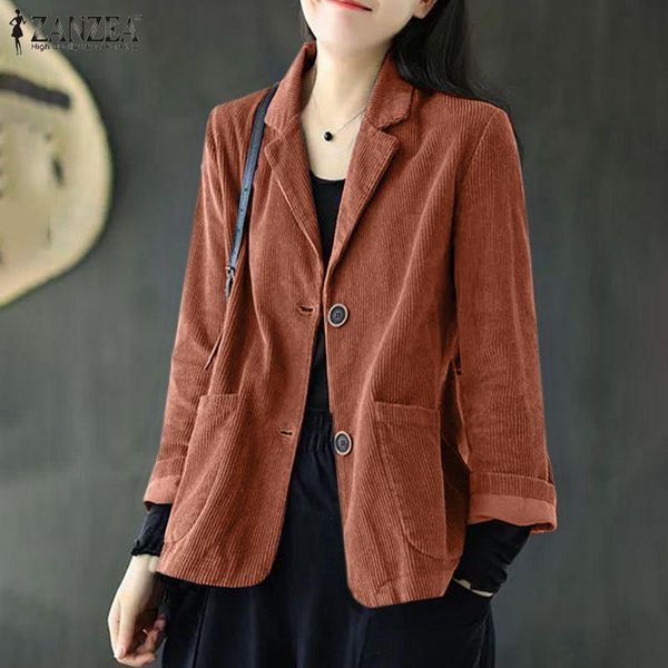 women's suits & blazers 2022 spring blazer oversized thin coats women corduroy work jackets long sleeve button female solid tunic out, White;black
women's suits & blazers 2022 spring blazer oversized thin coats women corduroy work jackets long sleeve button female solid tunic out, White;black