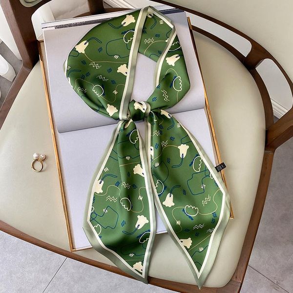 scarves 2021 fashion spring summer silk narrow scarf women decoration neck long ribbon tie bag female skinny scarfs, Blue;gray
scarves 2021 fashion spring summer silk narrow scarf women decoration neck long ribbon tie bag female skinny scarfs, Blue;gray