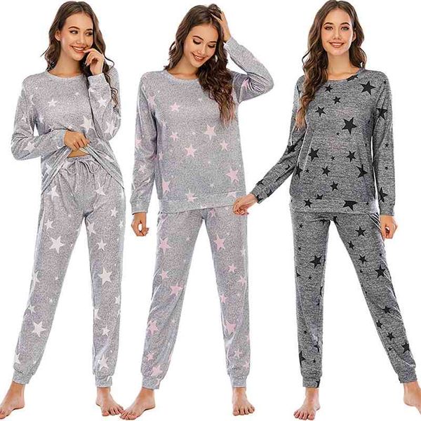 women pajamas sets with pants long sleeve round collar pyjama cute cartoonpants pijama lady home clothes 210330, Black;red
women pajamas sets with pants long sleeve round collar pyjama cute cartoonpants pijama lady home clothes 210330, Black;red