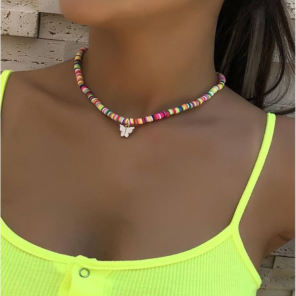 pendant necklaces alyxuy fashion soft pottery choker pink butterfly polymer clay necklace adjustable colorful ceramic boho women girls gifts, Silver
pendant necklaces alyxuy fashion soft pottery choker pink butterfly polymer clay necklace adjustable colorful ceramic boho women girls gifts, Silver