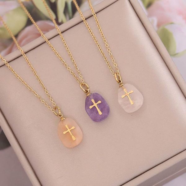 chains fashion simple glass cross necklace gold color crystal pendant for men women couple jewelry gift collares wholesale, Silver
chains fashion simple glass cross necklace gold color crystal pendant for men women couple jewelry gift collares wholesale, Silver