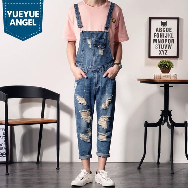men's jeans overalls men summer fashion hole ripped straight loose fit casual jumpsuit washed zipper ankle-length pants man plus size, Blue
men's jeans overalls men summer fashion hole ripped straight loose fit casual jumpsuit washed zipper ankle-length pants man plus size, Blue
