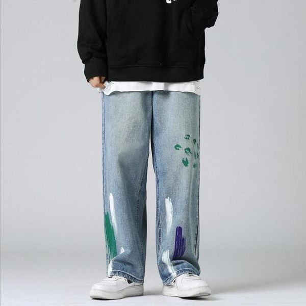 men's jeans hip hop mens 2021 autumn doodle retro loose straight denim pants man casual trousers plus size w2329, Blue
men's jeans hip hop mens 2021 autumn doodle retro loose straight denim pants man casual trousers plus size w2329, Blue