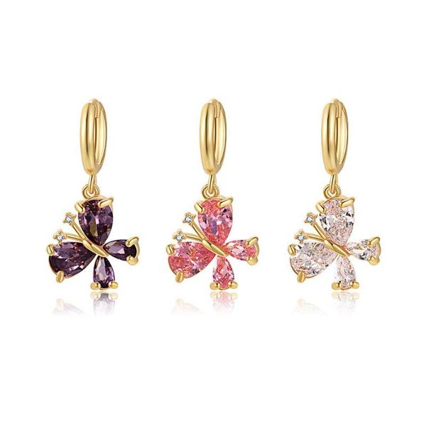 hoop & huggie tiny butterfly earrings for women stainless steel crystal earring gold plated engagement jewelry gift, Golden;silver
hoop & huggie tiny butterfly earrings for women stainless steel crystal earring gold plated engagement jewelry gift, Golden;silver