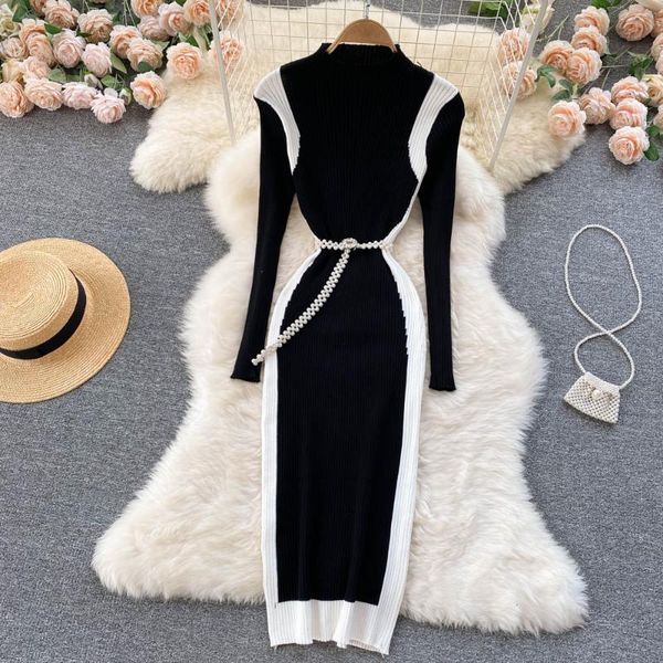 casual dresses singreiny 2021 women knitting dress long sleeve elastic slim sheath autumn winter bodycon korean midi sweater, Black;gray
casual dresses singreiny 2021 women knitting dress long sleeve elastic slim sheath autumn winter bodycon korean midi sweater, Black;gray