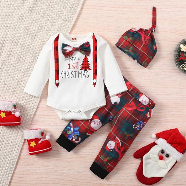 clothing sets three piece baby girl boy clothes cartoon my 1st christmas print long sleeve romper and trousers with hat set, White
clothing sets three piece baby girl boy clothes cartoon my 1st christmas print long sleeve romper and trousers with hat set, White