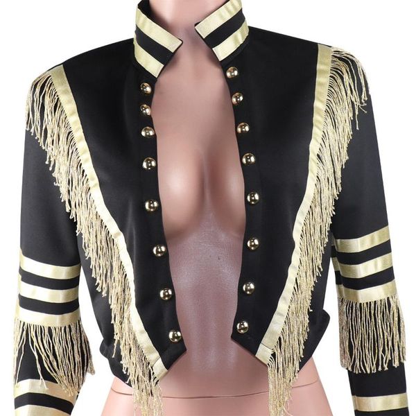 women's jackets fashion women tassel festival clothing autumn winter long sleeve short coats and for double-breasted femme veste, Black;brown
women's jackets fashion women tassel festival clothing autumn winter long sleeve short coats and for double-breasted femme veste, Black;brown