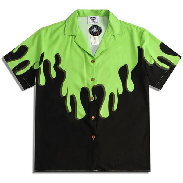 men's casual shirts summer short sleeve hawaiian beach green paint print streetwear hiphop harajuku fashion oversized turn-down collar, White;black
men's casual shirts summer short sleeve hawaiian beach green paint print streetwear hiphop harajuku fashion oversized turn-down collar, White;black