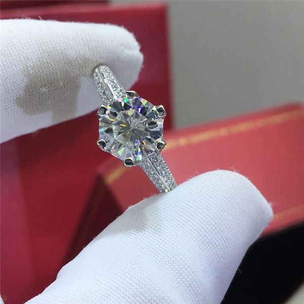 cluster rings geoki 925 sterling silver passed diamond test round perfect cut 1.5 ct d color vvs1 moissanite ring women luxury star queen, Golden;silver
cluster rings geoki 925 sterling silver passed diamond test round perfect cut 1.5 ct d color vvs1 moissanite ring women luxury star queen, Golden;silver