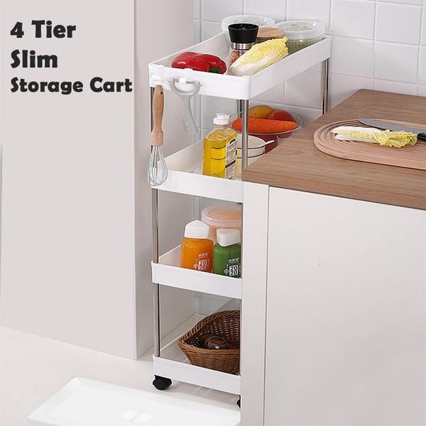 hooks & rails 3/4 tier slim storage cart mobile shelving unit organizer slide out rolling utility kitchen tower rack for bathroom
hooks & rails 3/4 tier slim storage cart mobile shelving unit organizer slide out rolling utility kitchen tower rack for bathroom