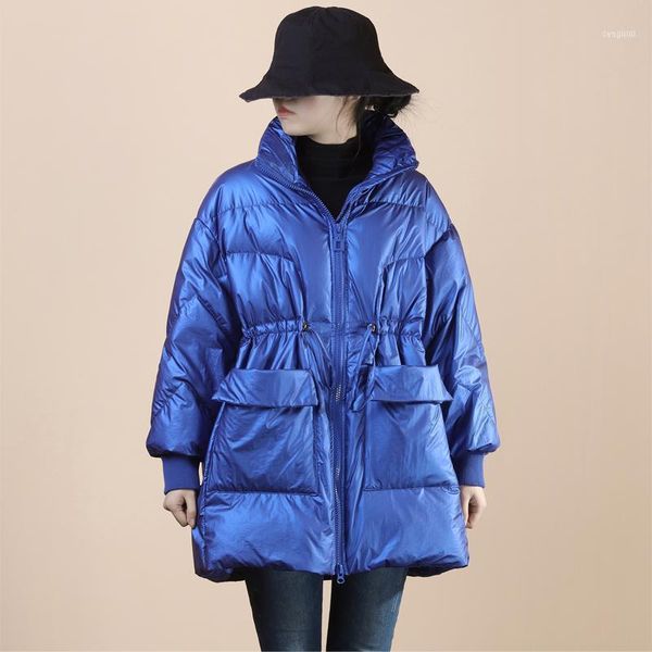 2021 autumn winter women jacket long casual loose thick warm outwear white duck down slim fashion big pocket parkas1, Black
2021 autumn winter women jacket long casual loose thick warm outwear white duck down slim fashion big pocket parkas1, Black