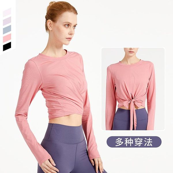 lace-up long-sleeved yoga clothes ladies breathable slim loose quick-drying t-shirt workout sports outdoor running outfit
lace-up long-sleeved yoga clothes ladies breathable slim loose quick-drying t-shirt workout sports outdoor running outfit