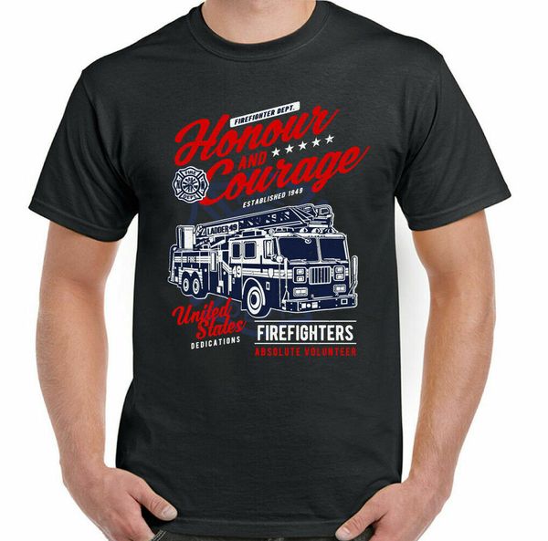 firefighter t-shirt honour & courage mens fireman's fire brigade service engine, White;black
firefighter t-shirt honour & courage mens fireman's fire brigade service engine, White;black