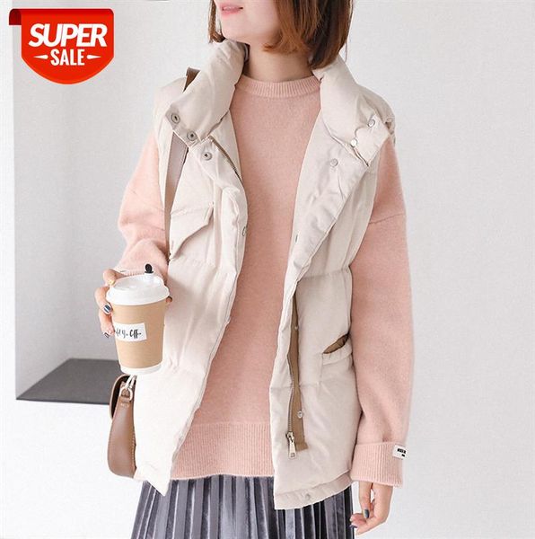 940003 white duck down vest women korean style stand-up collar loose thick bread jacket #li1i, Black;gray
940003 white duck down vest women korean style stand-up collar loose thick bread jacket #li1i, Black;gray