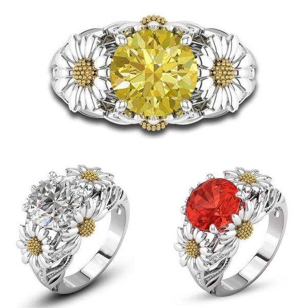wedding rings charming red/yellow/white rhinestone ring chic daisy design silver color women jewelry birthday gift size 6-10, Slivery;golden
wedding rings charming red/yellow/white rhinestone ring chic daisy design silver color women jewelry birthday gift size 6-10, Slivery;golden