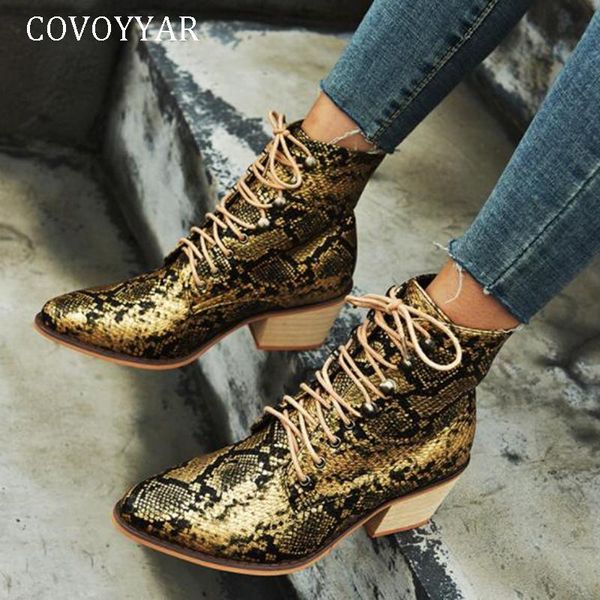 boots covoyyar 2021 ankle woman fashion snake print thick high heeled autumn winter shoes big size 35-43 wbs074, Black
boots covoyyar 2021 ankle woman fashion snake print thick high heeled autumn winter shoes big size 35-43 wbs074, Black