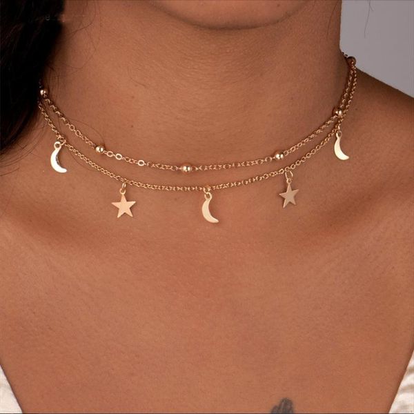 chains fashion multilayer stainless steel endant women gold silver color beads moon star horn crescent double chain choker necklaces
chains fashion multilayer stainless steel endant women gold silver color beads moon star horn crescent double chain choker necklaces