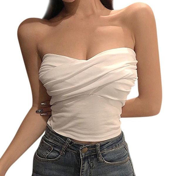backless crop for women off shoulder sleeveless strapless tank slim short vest clothes women's tanks & camis, White
backless crop for women off shoulder sleeveless strapless tank slim short vest clothes women's tanks & camis, White