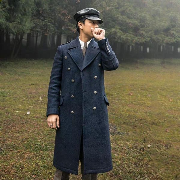 men's wool & blends winter warm velet coat solid v-neck japan style double-breasted jacket fashion business casual overcoat japanese, Black
men's wool & blends winter warm velet coat solid v-neck japan style double-breasted jacket fashion business casual overcoat japanese, Black