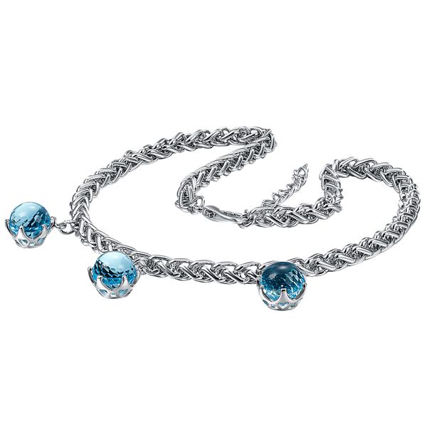punk hip-hop wheat braided chain necklace gun black with shiny blue crystal jewelry, Silver
punk hip-hop wheat braided chain necklace gun black with shiny blue crystal jewelry, Silver