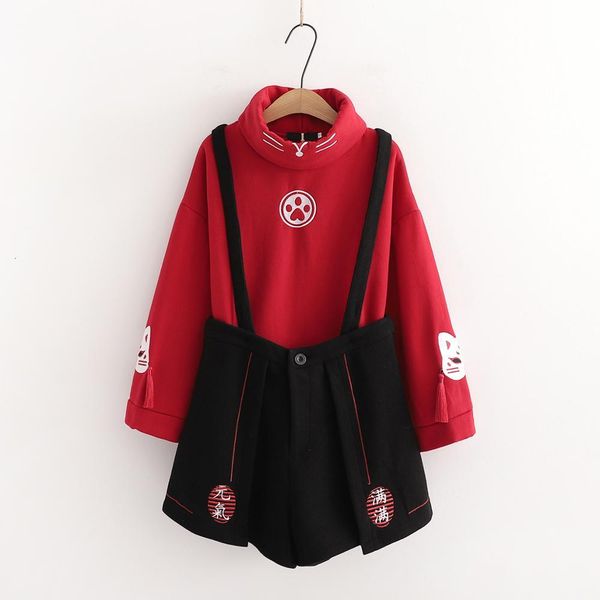 winter turtleneck vintage women harajuku cute cat fleece sweatershirt lolita anime cosplay soft girl christmas red hoodie, Black
winter turtleneck vintage women harajuku cute cat fleece sweatershirt lolita anime cosplay soft girl christmas red hoodie, Black