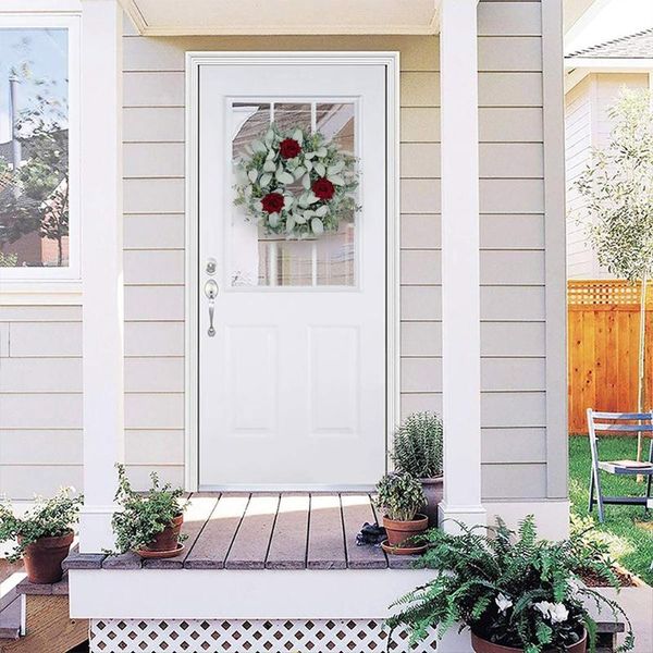 decorative flowers & wreaths artificial eucalyptus rose spring round flower wreath for wedding front door drop
decorative flowers & wreaths artificial eucalyptus rose spring round flower wreath for wedding front door drop