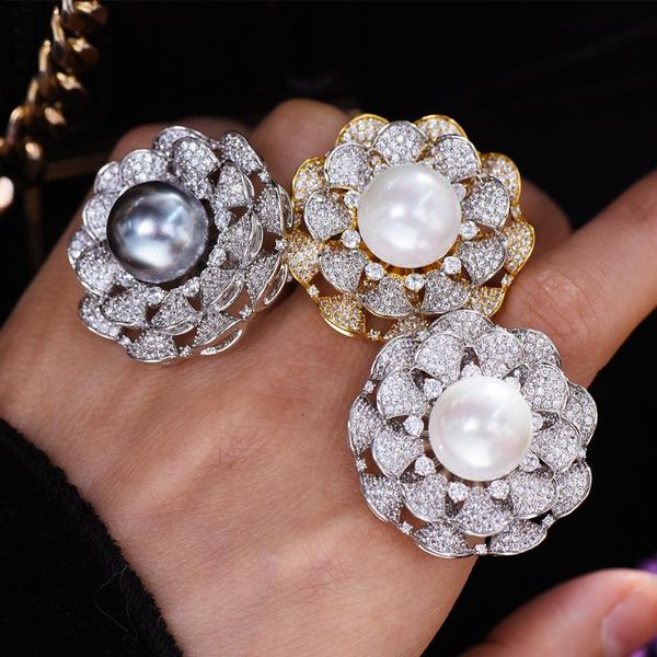 wedding rings missvikki 2021 gorgeous big flower pearl cubic zircon for women noble bridal party anniversary gift jewelry, Slivery;golden
wedding rings missvikki 2021 gorgeous big flower pearl cubic zircon for women noble bridal party anniversary gift jewelry, Slivery;golden