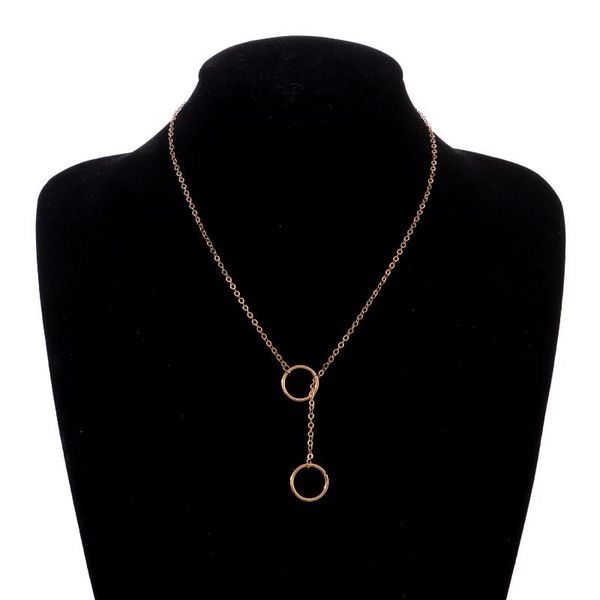 double circles pendant necklace for women gold silver color removable 2021 fashion jewelry clavicle chain short necklaces
double circles pendant necklace for women gold silver color removable 2021 fashion jewelry clavicle chain short necklaces