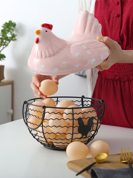 storage baskets metal mesh wire egg basket with white ceramic chicken hen fruit bowl sundries vegetable organizer case container
storage baskets metal mesh wire egg basket with white ceramic chicken hen fruit bowl sundries vegetable organizer case container
