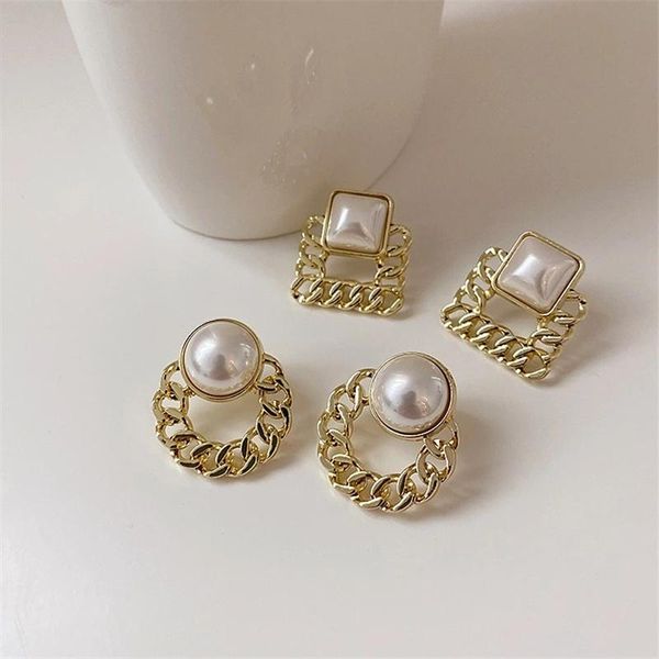 stud aomu 2021 korea vintage geometric round square imitation pearl metal earrings for women girls simple fashion jewelry, Golden;silver
stud aomu 2021 korea vintage geometric round square imitation pearl metal earrings for women girls simple fashion jewelry, Golden;silver