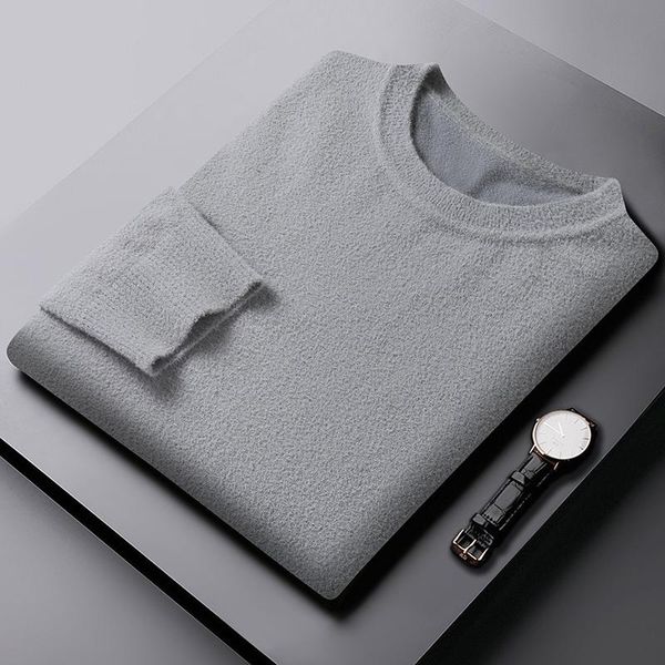 men's sweaters plus fat size sweater autumn and winter thick woolen loose knit dad outfit, White;black
men's sweaters plus fat size sweater autumn and winter thick woolen loose knit dad outfit, White;black