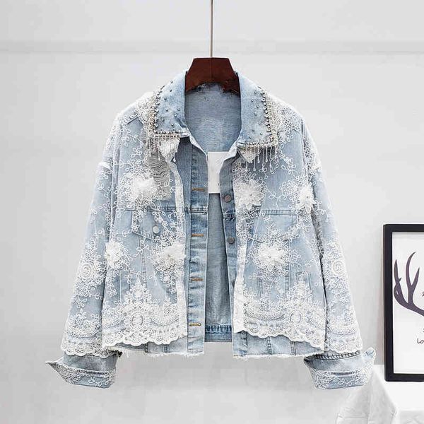 women's fur & faux spring fall jeans jacket women streetwear lace stitching diamond tassel flowers loose denim female blue g329 q5, Black
women's fur & faux spring fall jeans jacket women streetwear lace stitching diamond tassel flowers loose denim female blue g329 q5, Black