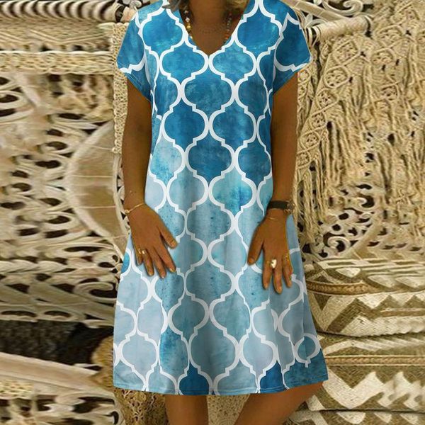 casual dresses #q4 vintage loose dress women summer short sleeve knee-length retro party for vestidos, Black;gray
casual dresses #q4 vintage loose dress women summer short sleeve knee-length retro party for vestidos, Black;gray